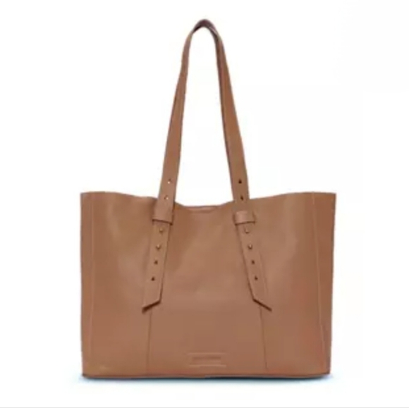 NWT! Lucky Brand Trya Tan Leather Tote - Picture 1 of 9